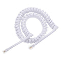4 Core Male to Male RJ11 Spring Style Telephone Extension Coil Cable Cord Cable, Stretch Length: 5m, Length: 5m