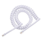 4 Core Male to Male RJ11 Spring Style Telephone Extension Coil Cable Cord Cable, Stretch Length: 5m, Length: 5m