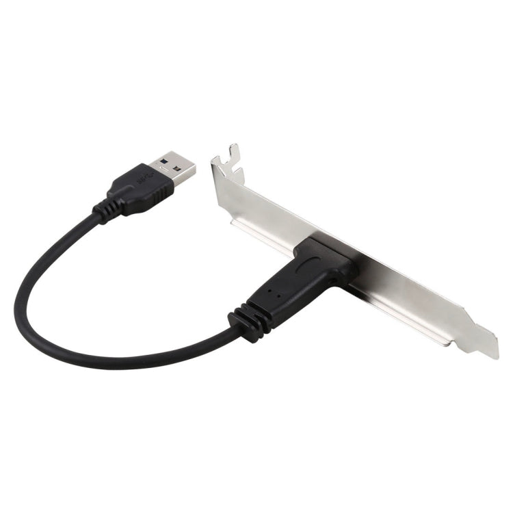20cm Panel Bracket Header USB-C / Type-C Female to USB 3.0 Male Extension Wire Connector Cord Cable