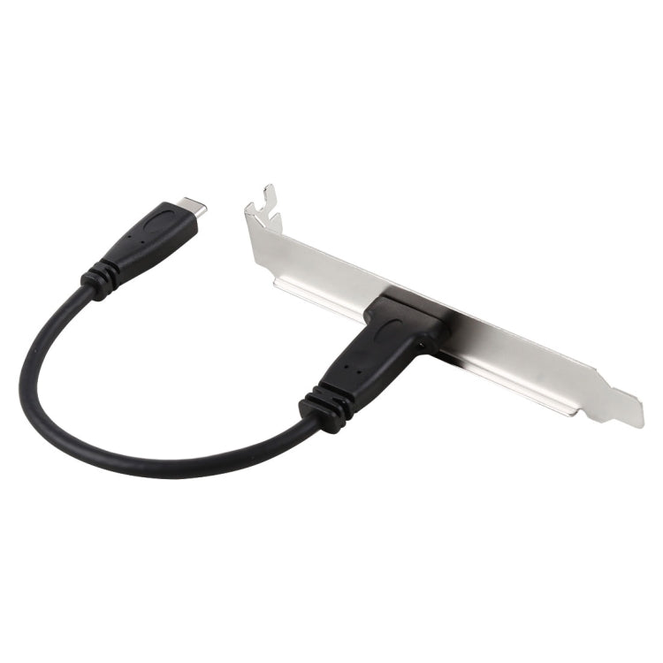 20cm Panel Bracket Header USB-C / Type-C Female to Male Extension Wire Connector Cord Cable, 20cm Type-C