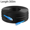 Triple Steel Wire Long Range Outdoor Fiber Optic Drop Cable Patch Jumper with SC Connector, Cable Length: 300m, 300m