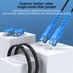 Triple Steel Wire Long Range Outdoor Fiber Optic Drop Cable Patch Jumper with SC Connector, Cable Length: 300m, 300m