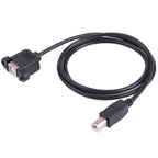 USB BM to BF Printer Extension Cable with Screw Hole, Length: 1.5m, USB-B Male to USB-B Female, 1.5m