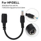 4.5 x 3.0mm Male to 7.4 x 5.0mm Female Interfaces Power Adapter Cable for Laptop Notebook, Length: 20cm, 4.5 x 3.0mm Male (Length: 20cm)