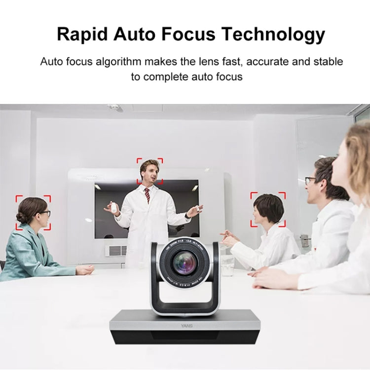 YANS YS-H210U USB HD 1080P 10X Zoom Lens Video Conference Camera with Remote Control, US Plug, YS-H210U
