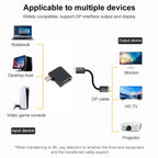 8K Mini DisplayPort Male to DisplayPort Female Elbow Adapter, Mini DP Male to DP Female Elbow