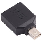 8K Mini DisplayPort Male to DisplayPort Female Straight Adapter, Mini DP Male to DP Female Straight