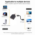 8K Mini DisplayPort Male to DisplayPort Female Straight Adapter, Mini DP Male to DP Female Straight