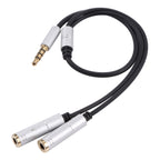 2 x 3.5mm Female to 3.5mm Male Adapter Cable, 2 x 3.5mm Female to 3.5mm Male