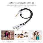 2 x 3.5mm Female to 3.5mm Male Adapter Cable, 2 x 3.5mm Female to 3.5mm Male