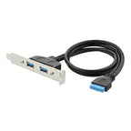 USB3.0 20P F/2AF PCI Rear Baffle Cable