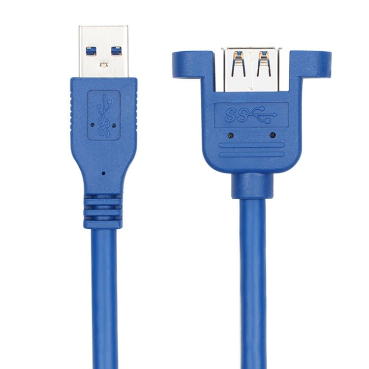 USB 3.0 Male to Female Extension Cable with Screw Nut, Cable Length: 30cm, 30cm