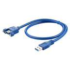 USB 3.0 Male to Female Extension Cable with Screw Nut, Cable Length: 60cm, 60cm