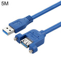 USB 3.0 Male to Female Extension Cable with Screw Nut, Cable Length: 5m, 5m