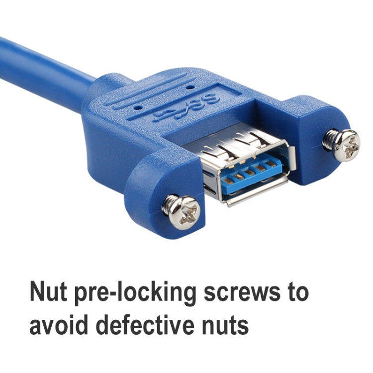 USB 3.0 Male to Female Extension Cable with Screw Nut, Cable Length: 5m, 5m