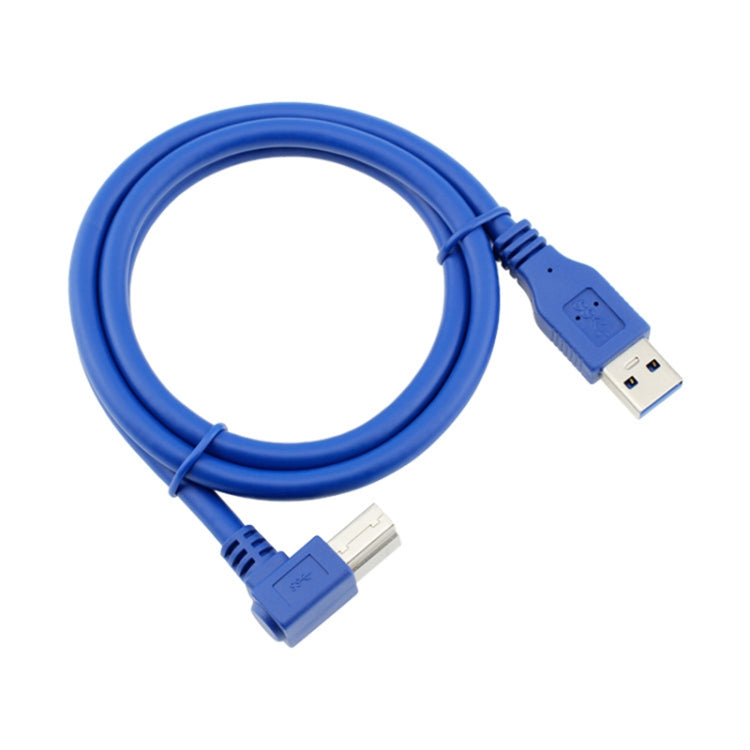 USB 3.0 A Male to Right 90 Degrees Angle USB 3.0 Type-B Male High Speed Printer Cable, Cable Length: 3m, 3m
