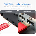 4K 60Hz USB-C / Type-C Male to DisplayPort Male HD Adapter Cable