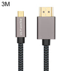 ULT-unite Gold-plated Head HDMI Male to Micro HDMI Male Nylon Braided Cable, Cable Length: 3m, 3m