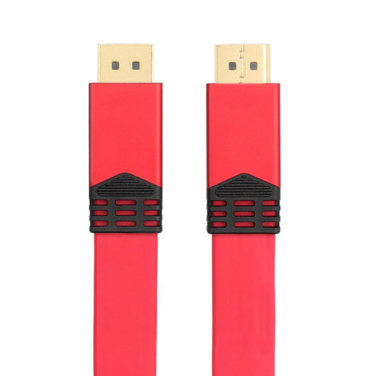 4K 60Hz DisplayPort 1.2 Male to DisplayPort 1.2 Male Aluminum Shell Flat Adapter Cable, Cable Length: 3m, 3m