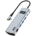 Z261 12 in 1 Elbow USB-C/Type-C to USB MST Smart Docking Station HUB Adapter, Z261