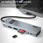 Z261 12 in 1 Elbow USB-C/Type-C to USB MST Smart Docking Station HUB Adapter, Z261