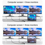 Z261 12 in 1 Elbow USB-C/Type-C to USB MST Smart Docking Station HUB Adapter, Z261