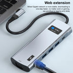 Z261 12 in 1 Elbow USB-C/Type-C to USB MST Smart Docking Station HUB Adapter, Z261
