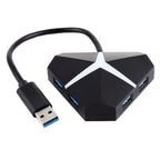 5Gbps Super Speed 4 Ports USB 3.0 HUB Adapter, Cable Length: about 20cm, USB 3.0 HUB (Black), USB 3.0 HUB (White)