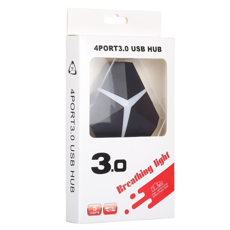 5Gbps Super Speed 4 Ports USB 3.0 HUB Adapter, Cable Length: about 20cm, USB 3.0 HUB (Black), USB 3.0 HUB (White)