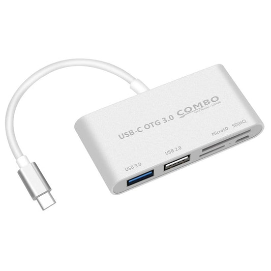 COMBO T-693 5 in 1 USB-C / Type-C to SD / TF Card Slot + USB 3.0 + USB 2.0Ports OTG HUB Card Reader