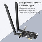 COMFAST CF-AX180 1800Mbps PCI-E Bluetooth 5.2 Dual Frequency Gaming WiFi 6 Wireless Network Card without Heat Sink, CF-AX180