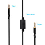 ZS0179 Gaming Headphone Audio Cable for Logitech ASTRO A10 A40, PS4, Cable Length: 2m