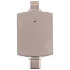 4 in 1 8 Pin + USB-C / Type-C Male to USB 3.0 + USB Female OTG Card Reader