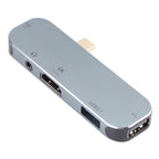 5 in 1 USB-C / Type-C Male to PD USB-C / Type-C Charging + 3.5mm AUX + 4K HDMI + USB 3.1 + USB Female Adapter, 4K HDMI