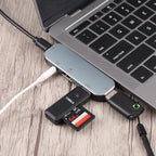 5 in 1 USB-C / Type-C Male to PD USB-C / Type-C Charging + 3.5mm AUX + 4K HDMI + USB 3.1 + USB Female Adapter, 4K HDMI