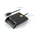 Rcoketek CR301 USB Plug Smart CAC Card Reader USB 2.0 Bank Card SIM Card Tax Reader, USB