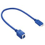 30cm USB 3.0 B Female to Micro B Male Connector Adapter Cable for Printer / Hard Disk, BF to Micro BM, Length: 30cm
