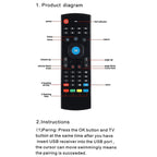 MX3-L Voice without Backlit 2.4GHz Fly Air Mouse Wireless Keyboard Remote Control, Voice without Backlit
