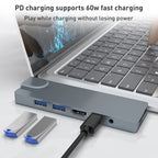 Rocketek SHL731 8 in 1 60W PD / RJ45 / 4K HDMI / USB 3.0 HUB Adapter for Surface Pro 3 / 4 / GO, For Surface Pro 3 / 4 / GO