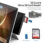 Rocketek SGO771 Type-C to USB2.0 / 3.5mm AUX / SD / TF HUB Adapter for Surface Pro GO, SGO771