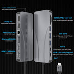 Rocketek HC451 Type-C to 60W PD + 4K HDMI + DP + 100M RJ45 14 in 1 HUB Adapter