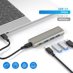 Rocketek HC466 USB3.2 Gen2 Type-C 4 in 1 HUB Adapter