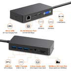 Rocketek SH701 11 in 1 100M RJ45 / USB 3.0 HUB Adapter for Surface Pro 5 / 6, For Surface Pro 5 / 6 100M