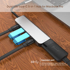 5 in 1 HDMI + USB x 2 + PD x 2 to USB-C / Type-C HUB Adapter, HDMI + USB x 2 + PD x 2