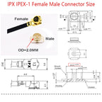 IPX Female to GG1737 MMCX Female RG178 Adapter Cable, Length: 15cm, IPX to GG1737 MMCX Female