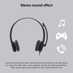 Logitech H151 Wired Headphone Single 3.5mm Earphone Gaming Headset Stereo with MIC, H151