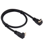 60cm 4K x 2K HDMI 2.0 Version High Speed 270 Degree Right Angle HDMI Male to 270 Degree Right Angle HDMI Male Cable with Ethernet, Right Angle, Length: 60cm