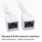 RJ45 POE Injector and Splitter Cable with 2.1x 5.5mm Male DC Jack, 2.1x 5.5mm Male