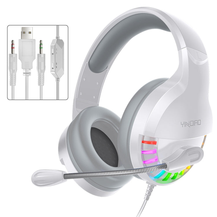 YINDIAO Q2 Head-mounted Wired Gaming Headset with Microphone, Version: Dual 3.5mm + USB, Q2 Dual 3.5mm + USB(White), Q2 Dual 3.5mm + USB(Black), Q2 Dual 3.5mm + USB(Pink)