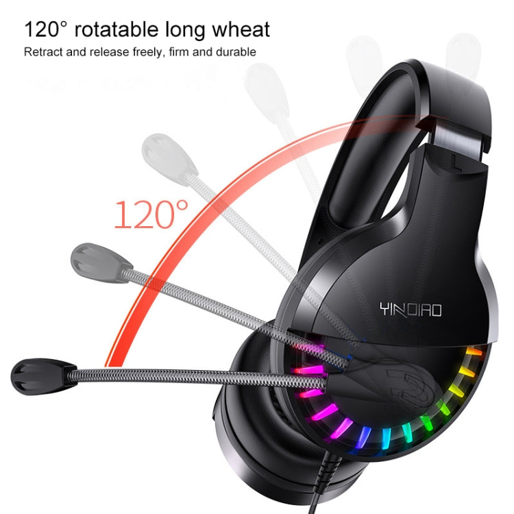 YINDIAO Q2 Head-mounted Wired Gaming Headset with Microphone, Version: Dual 3.5mm + USB, Q2 Dual 3.5mm + USB(White), Q2 Dual 3.5mm + USB(Black), Q2 Dual 3.5mm + USB(Pink)